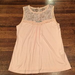 Velvet for Anthropologie pastel peach top